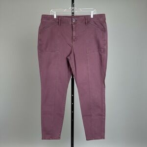 ✨Lane Bryant Purple Lyocell Blend Utility Style Plus Size Pants Sz 22 Workwear